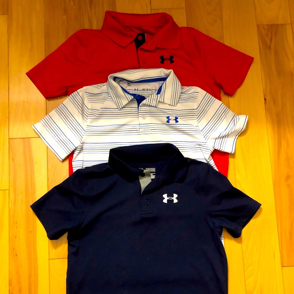 Boys Under Armour golf polo